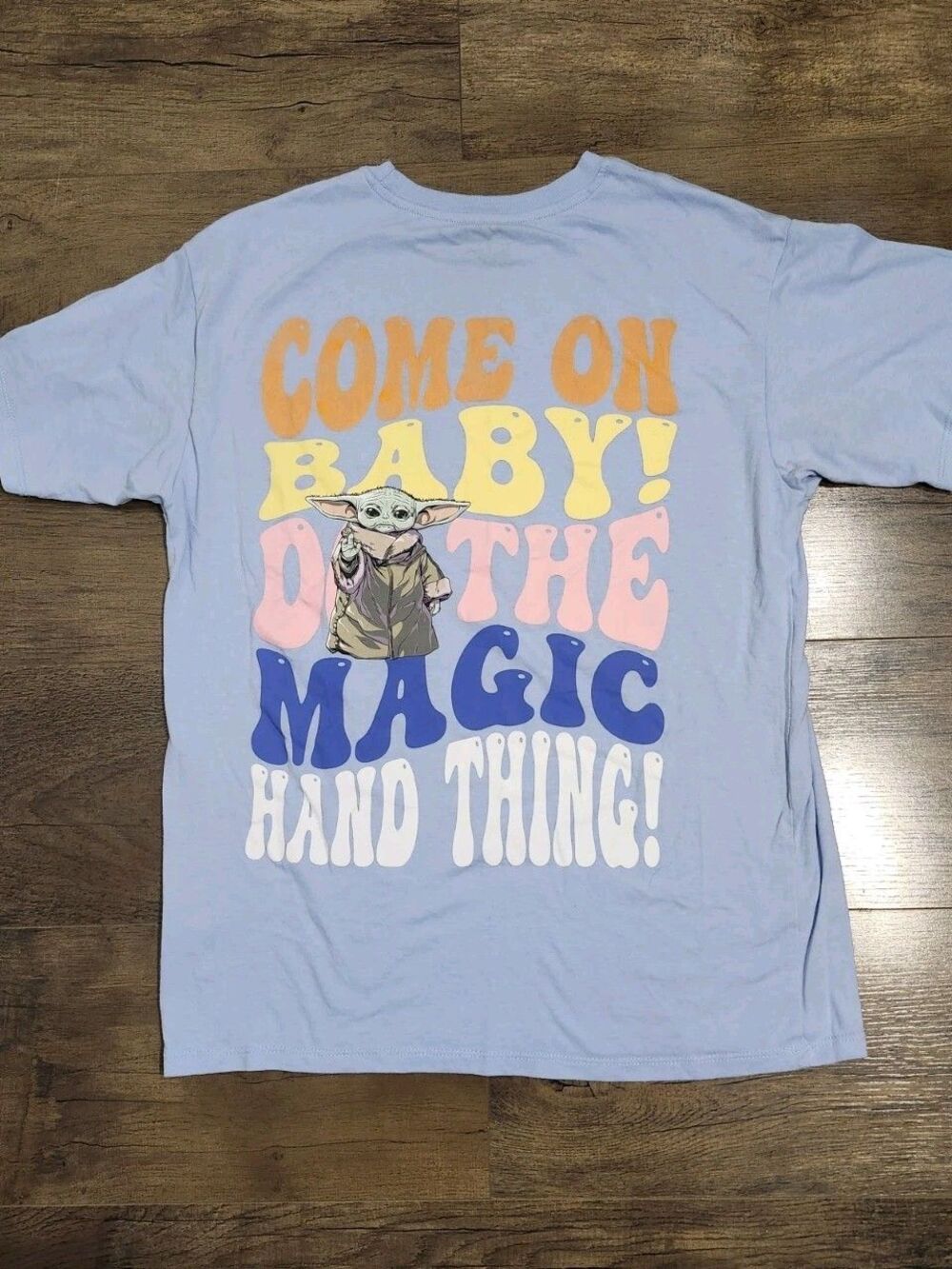 Star Wars The Mandalorian T-Shirt Small Come On Baby Do The Magic Hand Thing